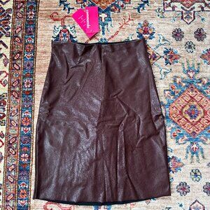 Faux leather mini skort, medium